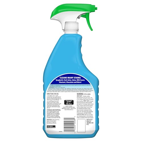  Fantastik All-Purpose Cleaner with Bleach for Sanitizing Surfaces, Families, Kitchens, Bathrooms, Powerful Clean, 32 Fl